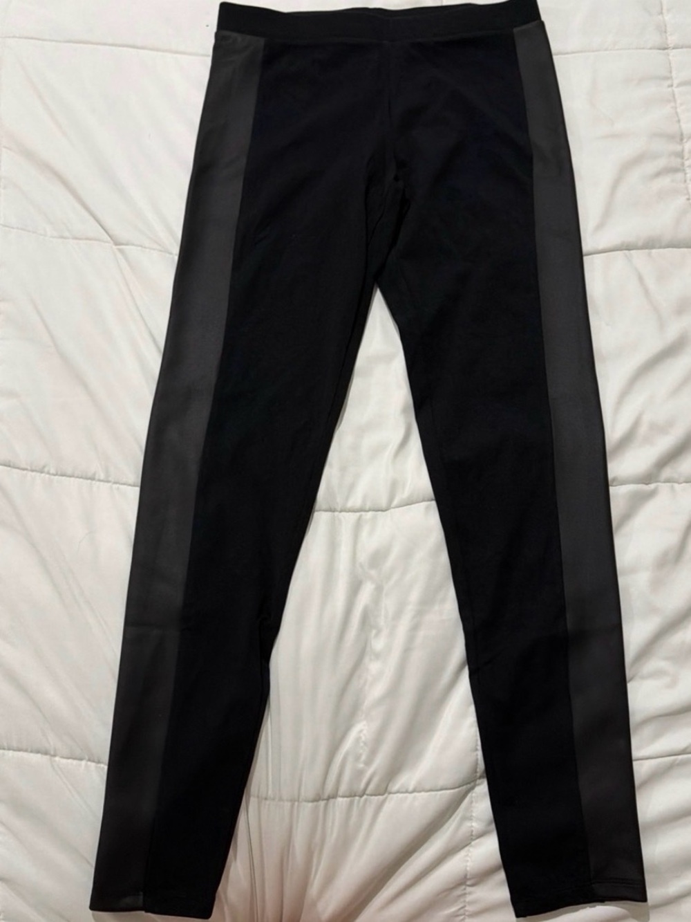 NWOT Express Leggings with Leather Side